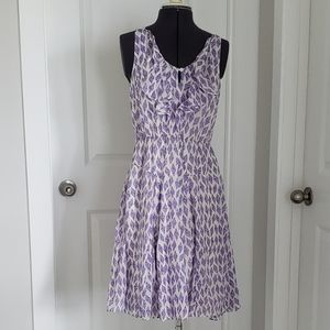 Purple Kite Print Cotton Summer Meadow Rue Dress